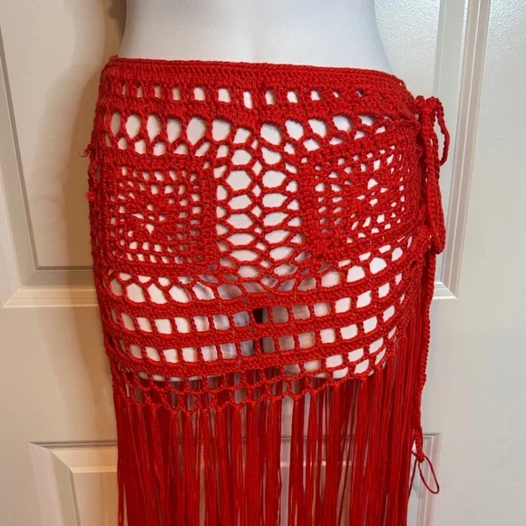 Red Crochet Bikini Set - Picture 2 of 9